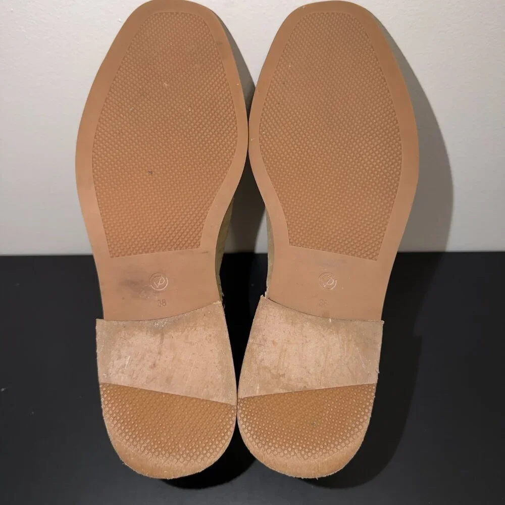 3.1 Phillip Lim Tan Suede Ankle Booties Size 38 Leather Block Heel
